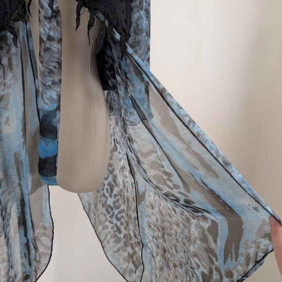 Pretty Angel Cover-up Blouse Front Tie Angel Sleeve Vest Cardigan Shawl - Picture 2 of 10